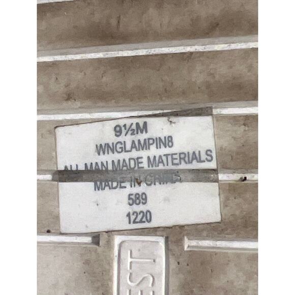 Nine West Women’s Glampin Wedge Espadrille Casual Sandals Size 9.5 Beige Silver - Picture 9 of 9